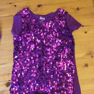 purple sequin kids shirt